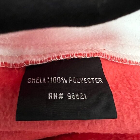 Kate Lord Womens Fleece Jacket Red White Color Block Full Zip Pockets Small - Picture 9 of 10